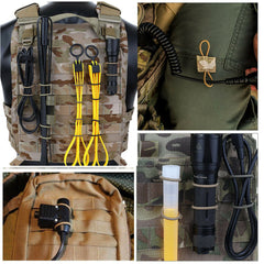 4pcs Tactical Elastic Molle Buckets for Outdoor Camping Backpacking & Hiking