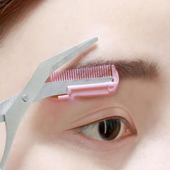 Stainless Steel Eyebrow Scissors with Comb for Hair Removal and Grooming