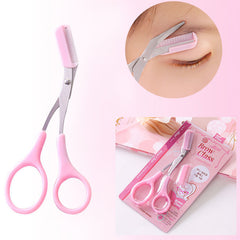 Stainless Steel Eyebrow Scissors with Comb for Hair Removal and Grooming