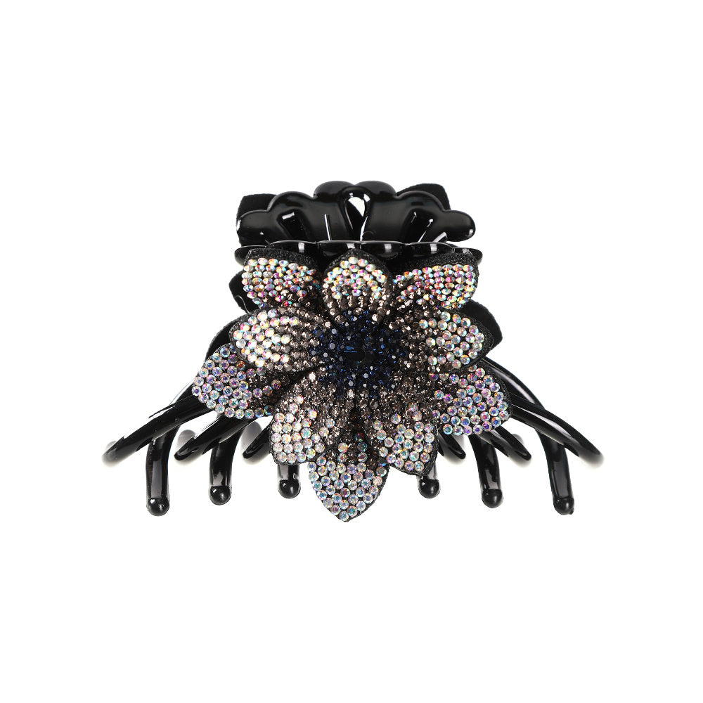 Crystal Flower Hair Claw Ponytail Hairpin 1pc