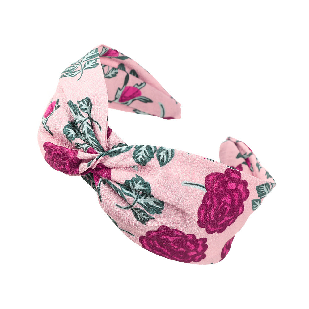 Vintage Floral Headband Cross Knot Hair Band Boho Hair Accessories