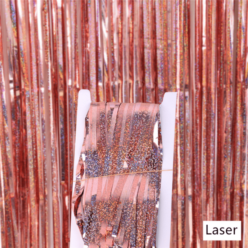 1M Laser Rose Balloon Rain Curtain Party Decoration