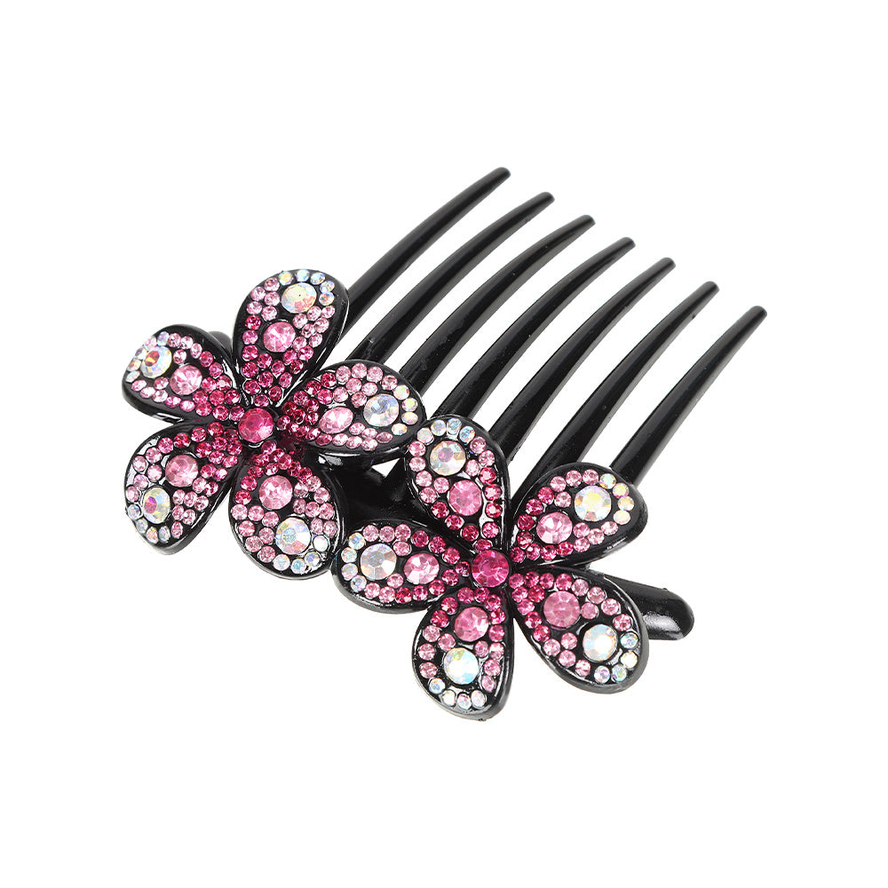 Rhinestone Flower Hair Comb Pin Wedding Bridal Headdress Accessory