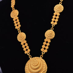 Vintage Copper Jewelry Set Pendant Necklace & Dangle Earrings 24K Plated