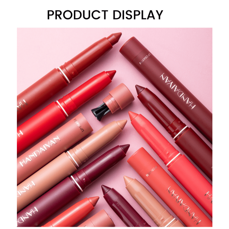 Dual Use Lip Liner Pen Smudge Proof Matte Finish Long Lasting Lip Makeup