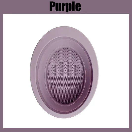 Silicone Makeup Brush Cleaning Bowl and Mat for Eyeshadow and Cosmetics