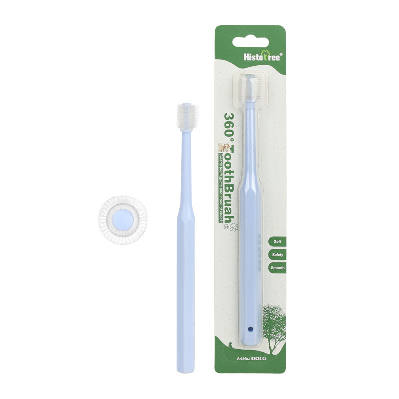 Pet Toothbrush for Dogs and Cats 360 Degree Cleaning