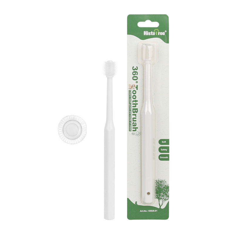 Pet Toothbrush for Dogs and Cats 360 Degree Cleaning