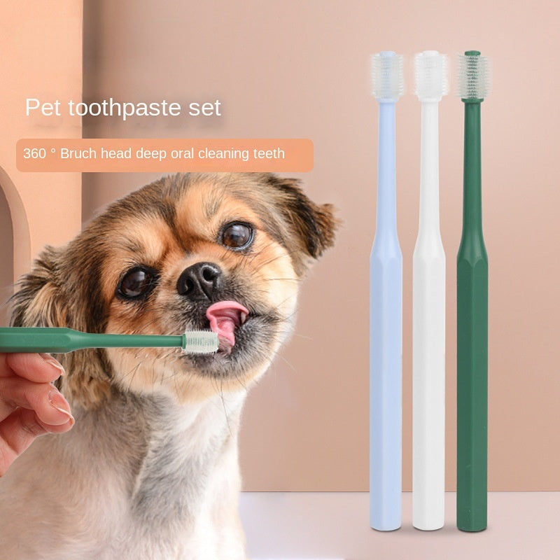 Pet Toothbrush for Dogs and Cats 360 Degree Cleaning