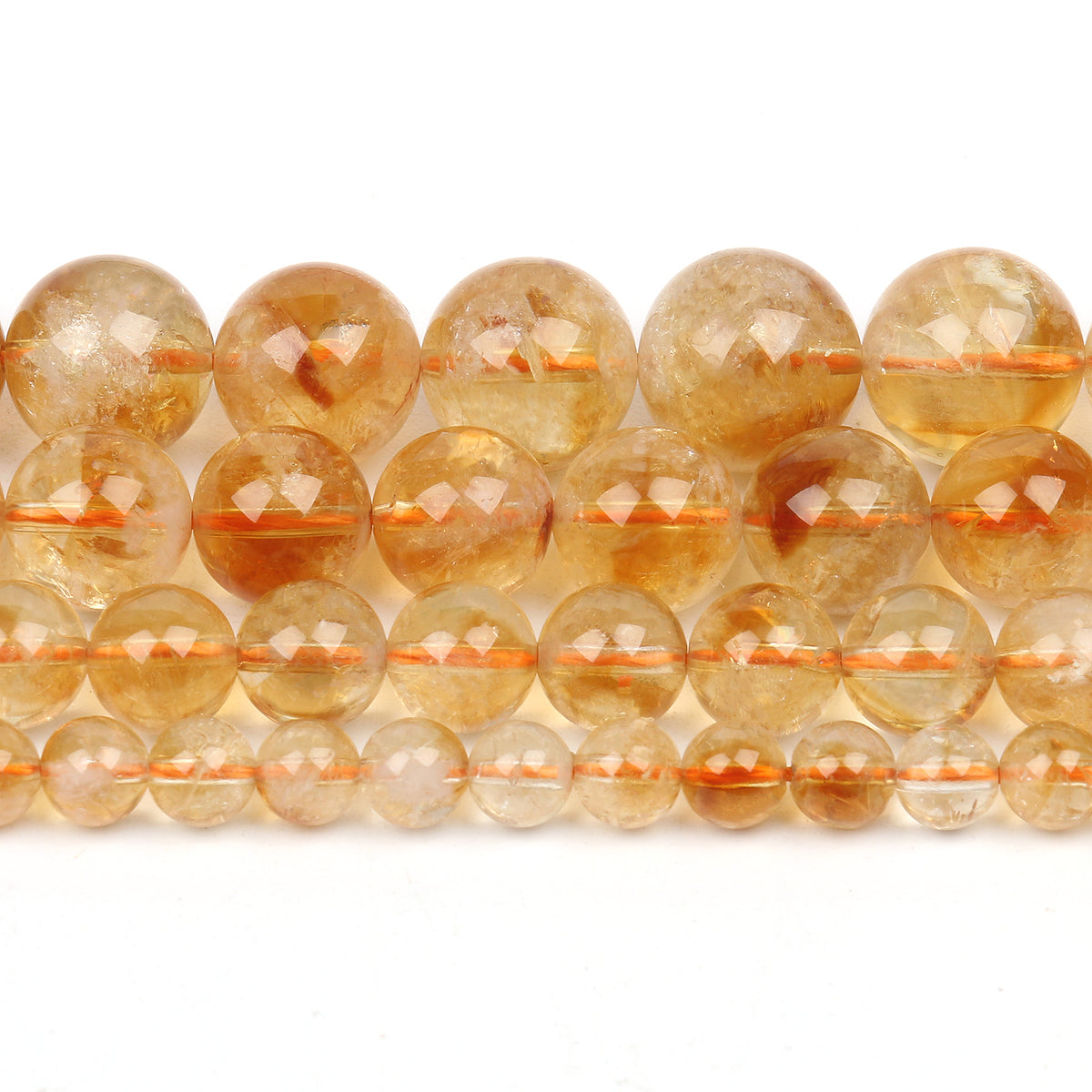 Natural Citrine Yellow Quartz Beads for Jewelry Making DIY Bracelet