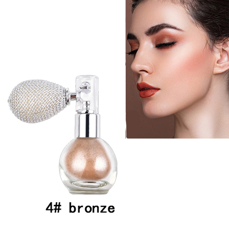 Shimmering Highlighter Spray Sparkle and Glow for Lips Eyes Hair and Body