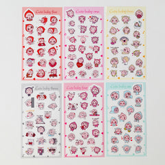 6 Cartoon Stickers for DIY Diary Scrapbooks Notebooks Easter Gift