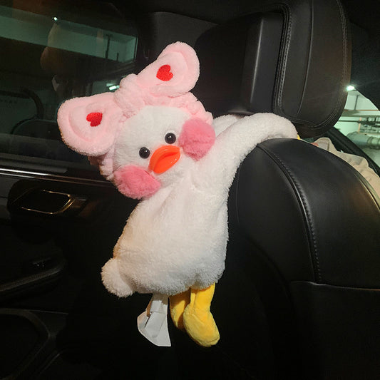 Plush Cartoon Tissue Box for Car Decoration