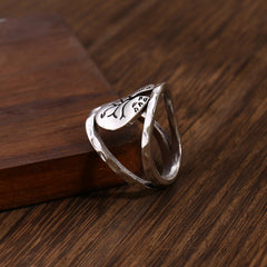 925 Silver Plated Tree Of Life Ring For Women Girls