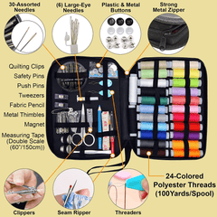 100-Piece Sewing Kit with Threads and Accessories