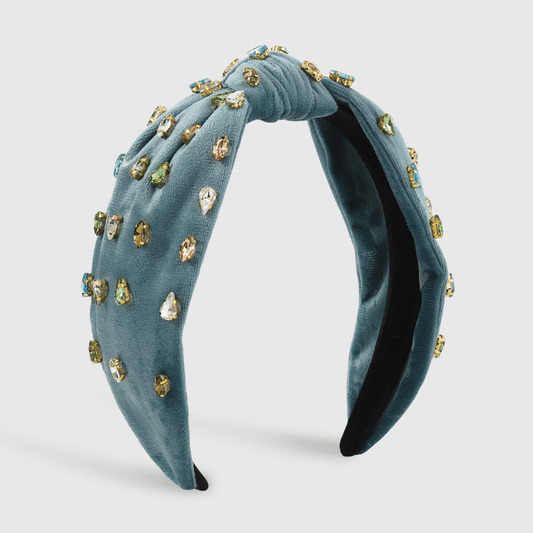 Boho Vintage Hair Band Cloth Knotting Colorful Rhinestone Head Band