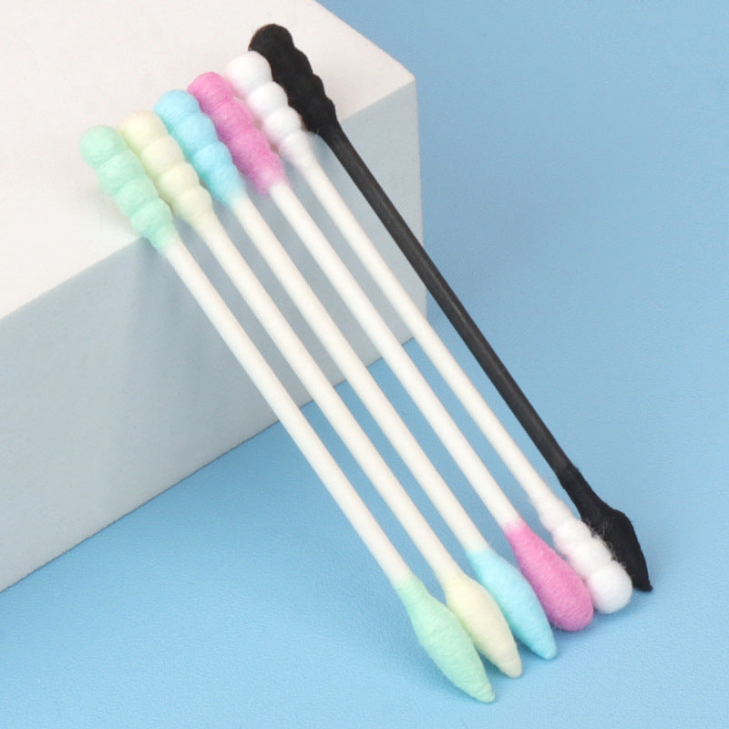 Colorful Paper Shaft Double End Swab 100PCS