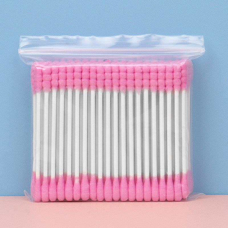Colorful Paper Shaft Double End Swab 100PCS