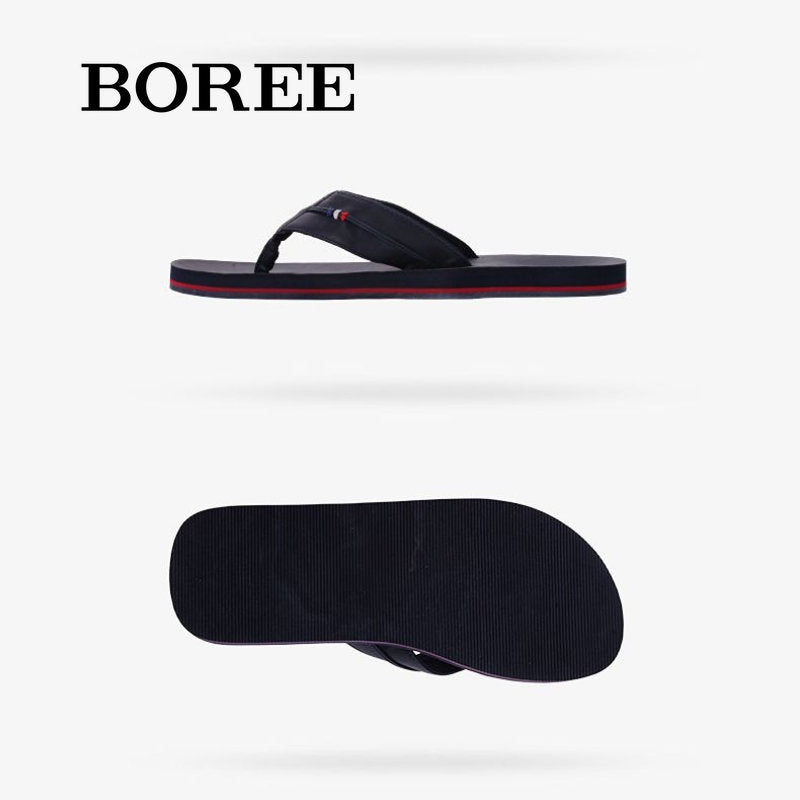 BOREE Men's Flip Flops Comfortable Non slip Slides Lightweight Slippers