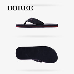 BOREE Men's Flip Flops Comfortable Non slip Slides Lightweight Slippers