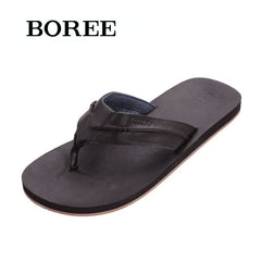BOREE Men's Flip Flops Comfortable Non slip Slides Lightweight Slippers