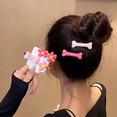 Heart Hair Clip Barrettes Alloy Women Hairpin Decorative Bridal Hair Jewelry