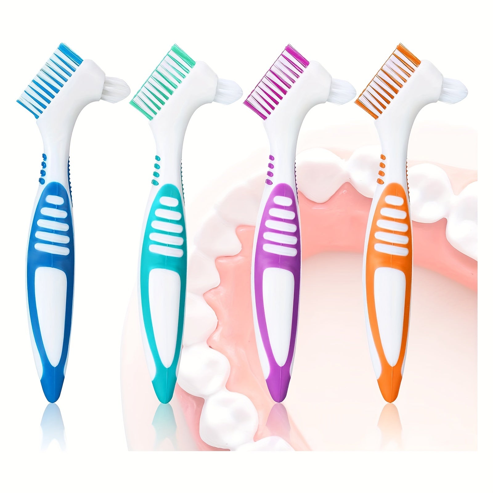 Denture Brush 4PCS Double Sided Toothbrush