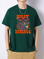 Men's Printed Slim Fit Short Sleeve T-shirt for Spring Summer