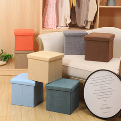 Fabric Storage Stool Can Sit Two way Use functional Board Stool