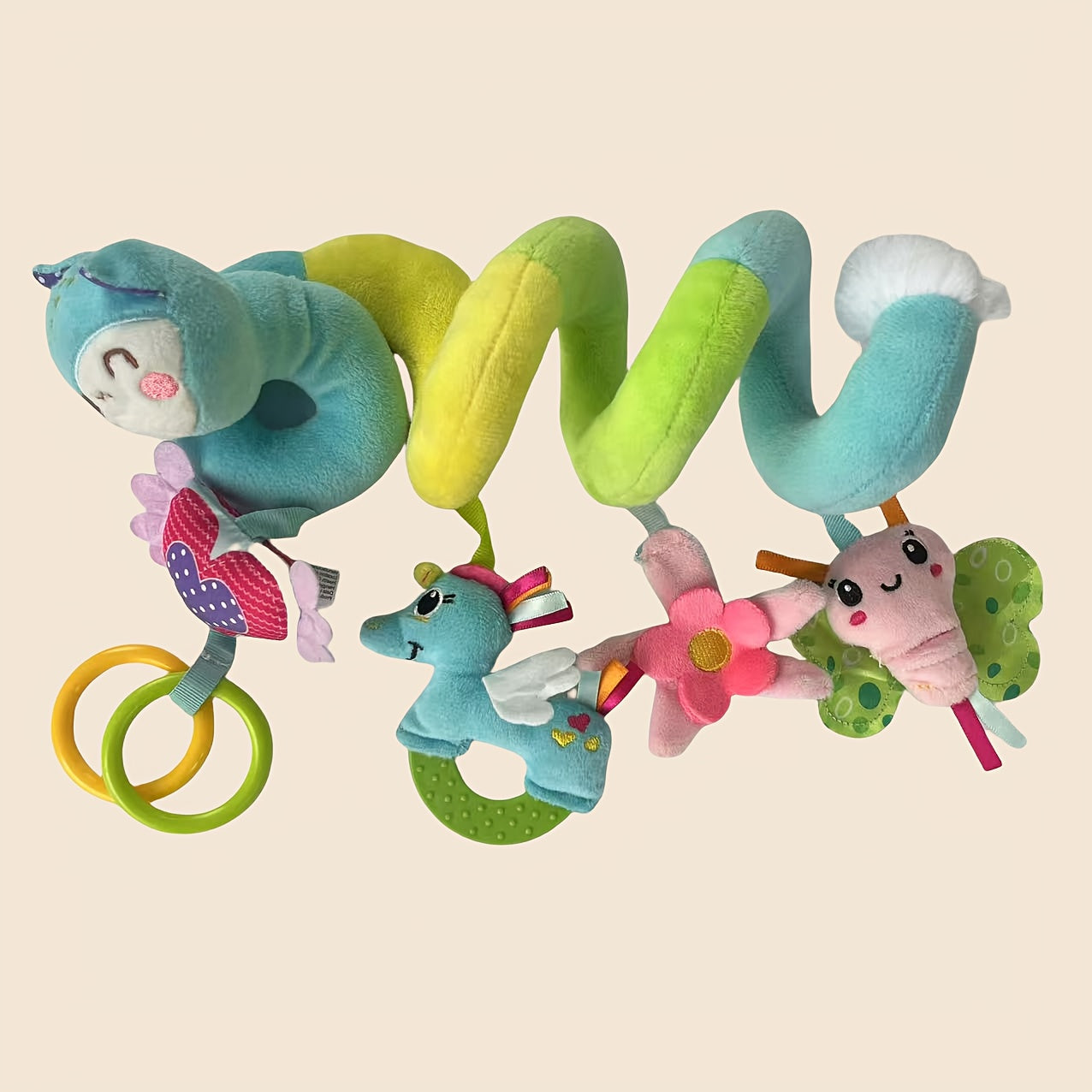 Spiral Stroller Toy for 0-6 Months with Plush Suspension