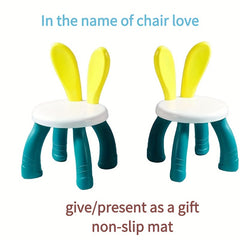 Toddler Activity Plastic Chair Bunny Shape for Indoor/Outdoor Use