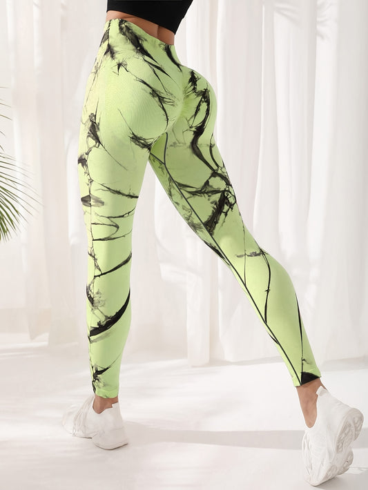 Tie Dye High Waist Yoga Pants Quick Dry Leggings Women's Activewear