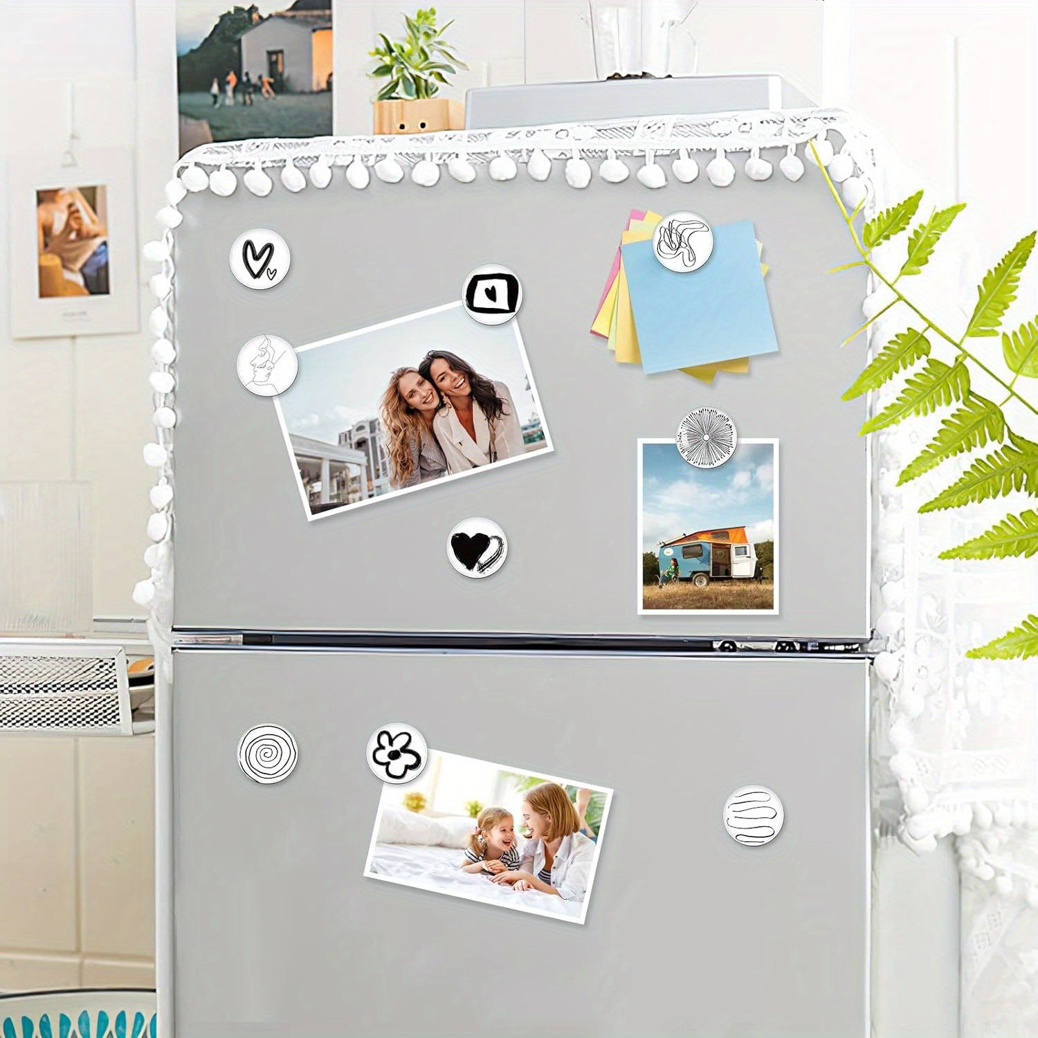 30pcs Linear Art Fridge Magnets for Magnetic Board Whiteboard