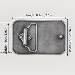 Gothic Letter Belt Buckle Leather Waistband Parts DIY