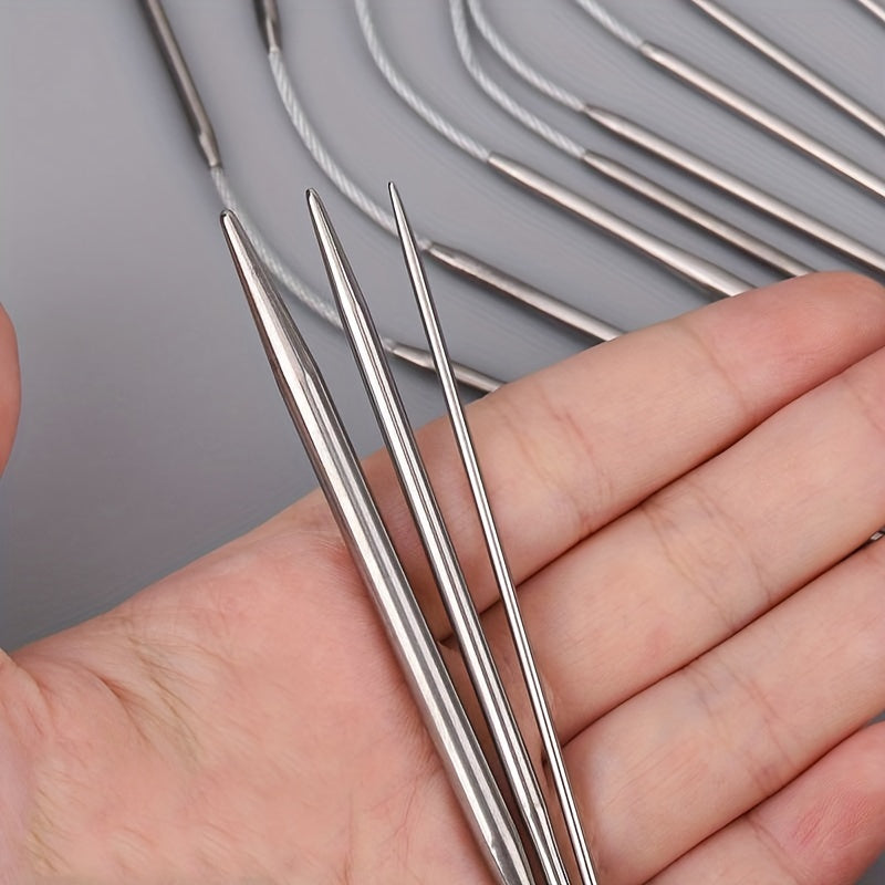 3pcs Circular Sock Knitting Needles Stainless Steel Mini Weaving Needlework Tool