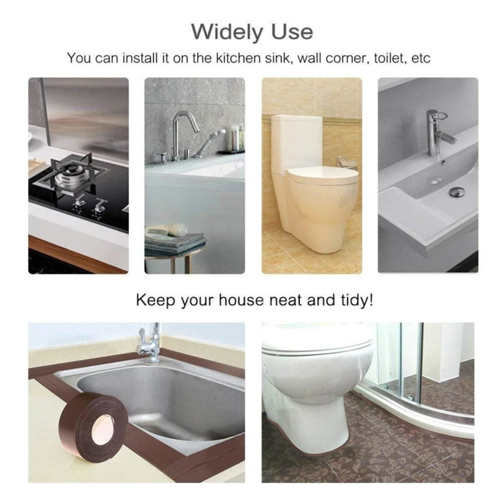 Waterproof Bathroom Sealing Strip Tape PVC Self Adhesive Wall Sticker