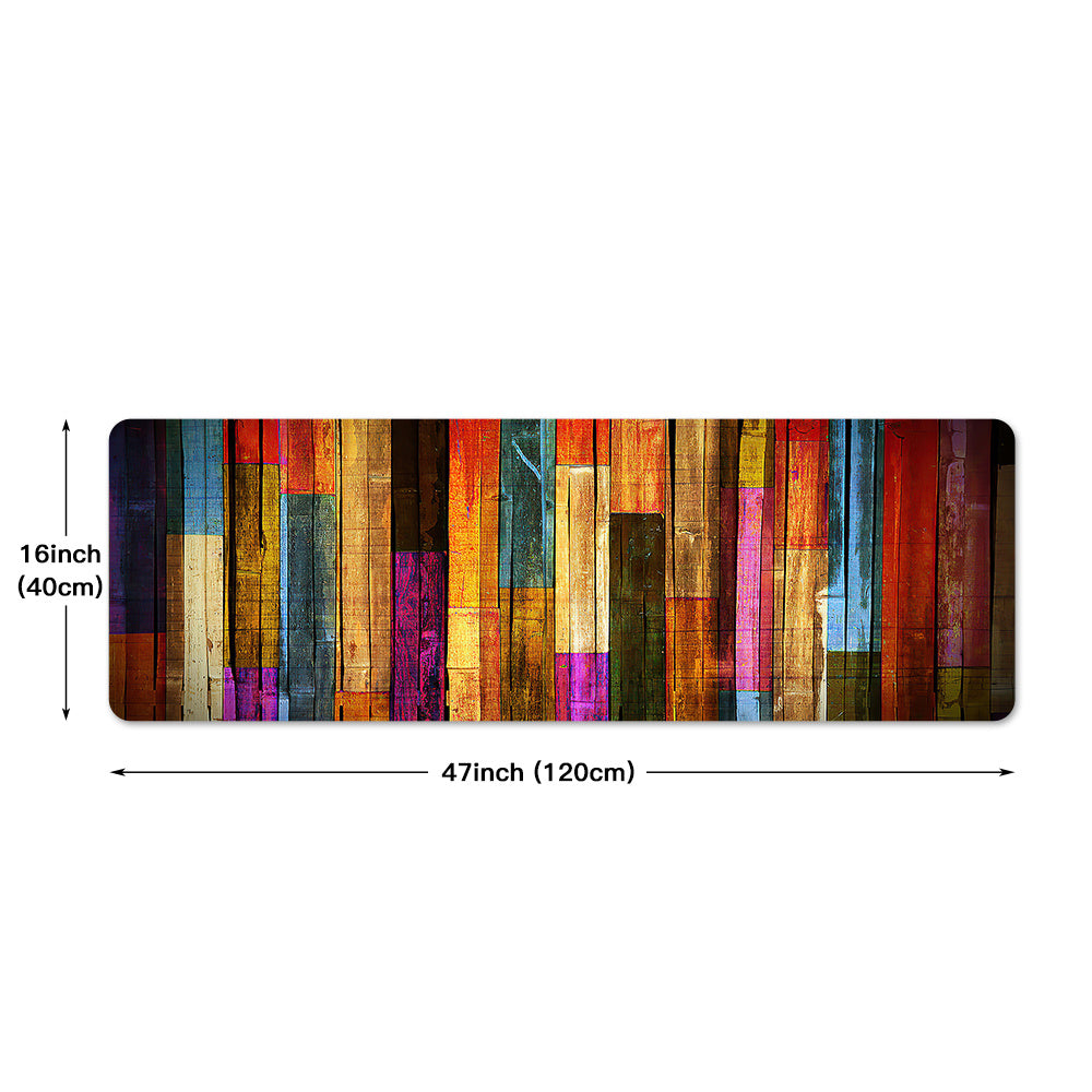 Colorful Geometric Printed Floor Mat Kitchen Non-slip Indoor Runner Rug