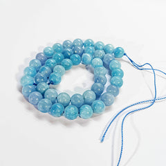 Aquamarines Chalcedony Stone Beads Round Loose Beads for Jewelry Making 6 8 10mm
