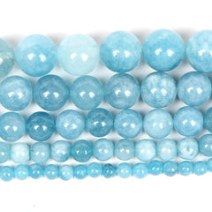 Aquamarines Chalcedony Stone Beads Round Loose Beads for Jewelry Making 6 8 10mm