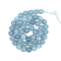 Aquamarines Chalcedony Stone Beads Round Loose Beads for Jewelry Making 6 8 10mm