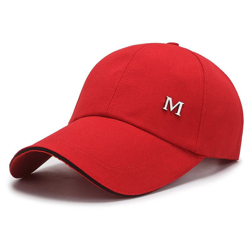 Canvas Baseball Cap M Large Brim Peaked Sun Hat