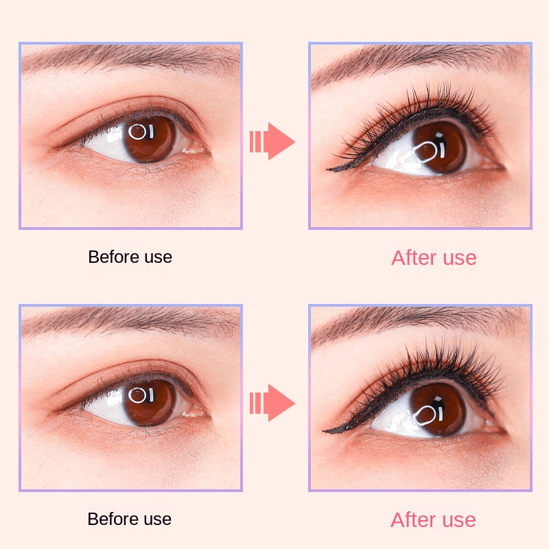 2 Pairs Reusable Self Adhesive Natural Fluffy False Lashes