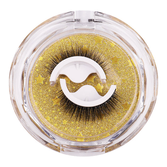 2 Pairs Reusable Self Adhesive Natural Fluffy False Lashes