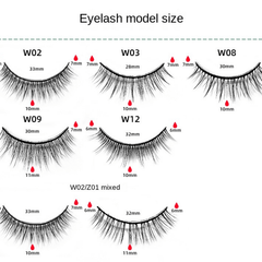 2 Pairs Reusable Self Adhesive Natural Fluffy False Lashes