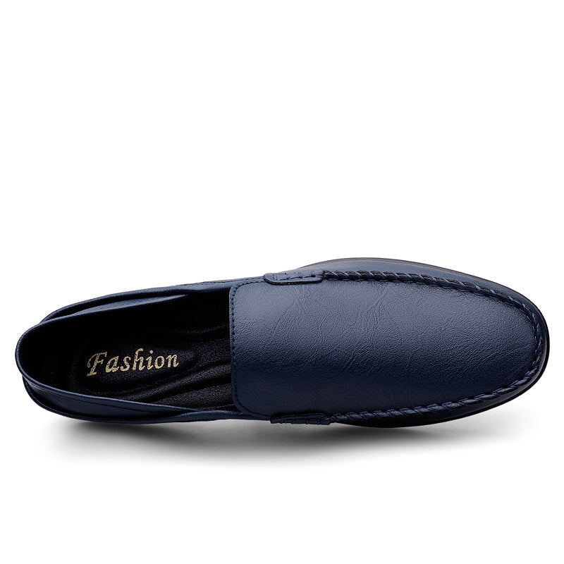 Men's Leather Loafer Shoes Casual Slip On Flat Lightweight Moccasin
