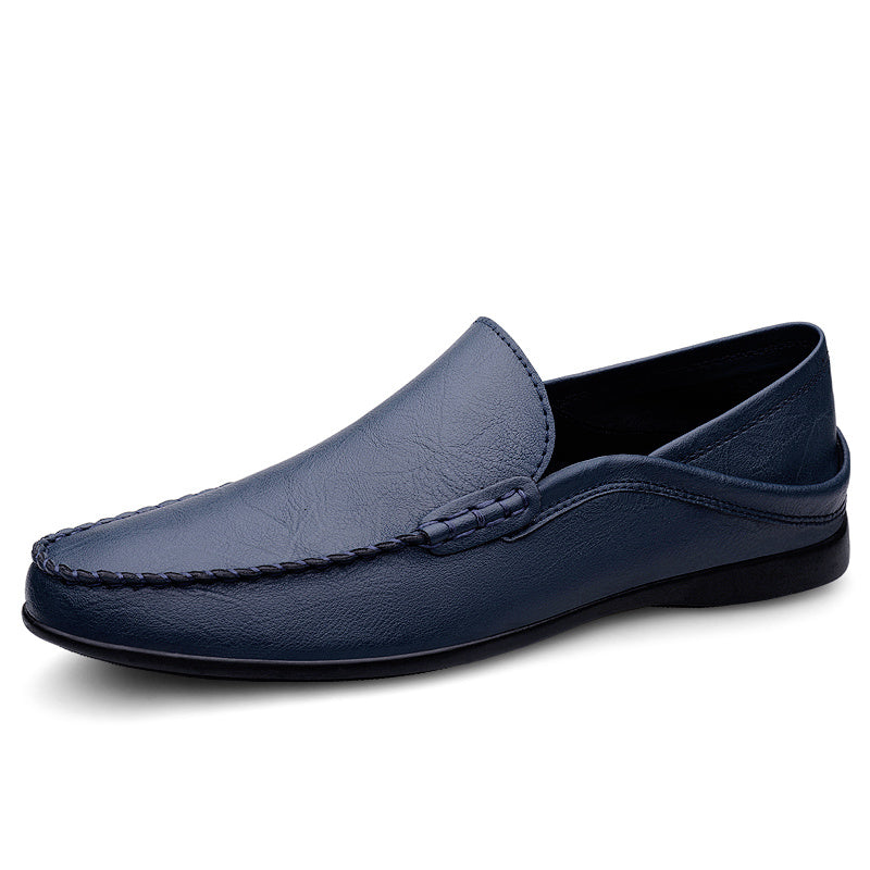 Men's Leather Loafer Shoes Casual Slip On Flat Lightweight Moccasin