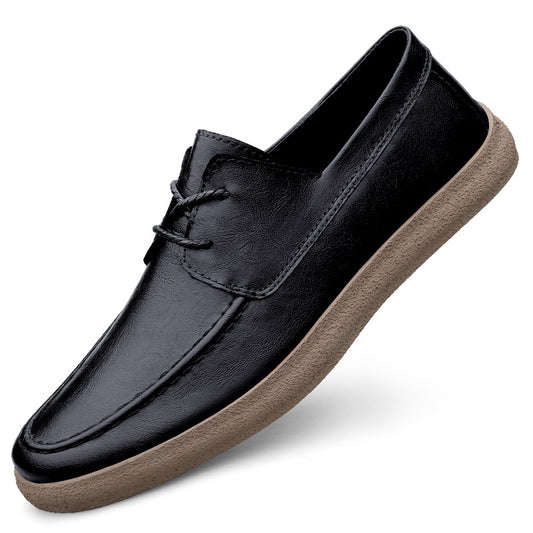 Men's Leather Loafer Shoes Lightweight Slip On Dress Shoes