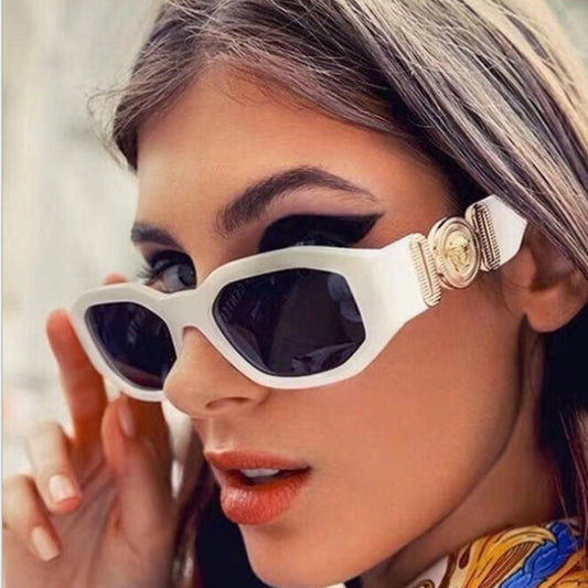 Irregular Vintage Sunglasses for Women - Stylish 90s Rectangle Shades