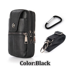 Men's Travel Shoulder Bag Crossbody Purse Leather Waist Pouch