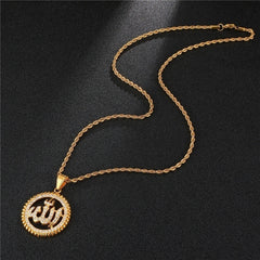 Round Pendant Necklace Golden Pendant Necklace